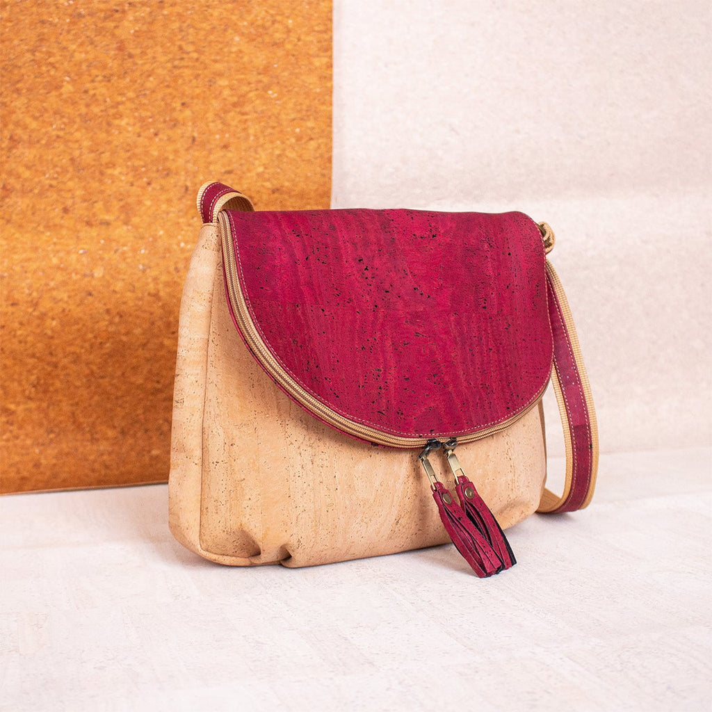 Vegan Leather Tassel Crossbody Bag