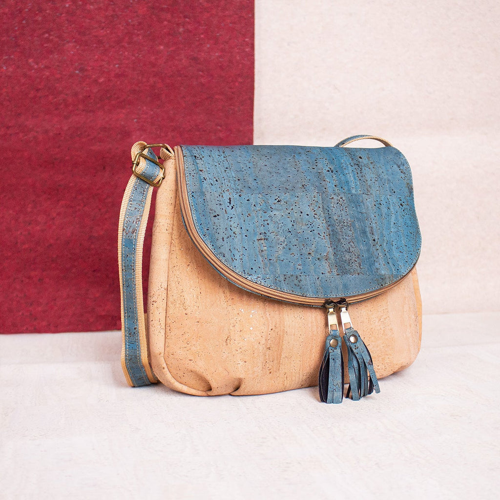 Vegan Leather Tassel Crossbody Bag